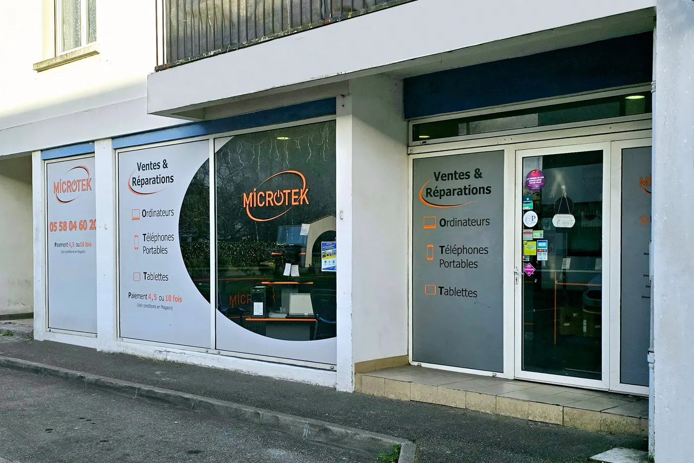 Façade de la boutique MICROTEK à Parentis-en-Born